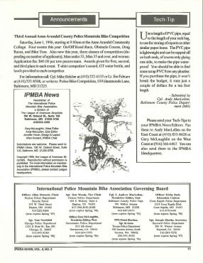 IPMBA News Vol. 5 No. 2 April/May 1996