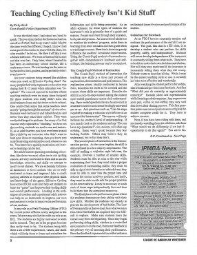 IPMBA News Vol. 1 No. 2 July 1992