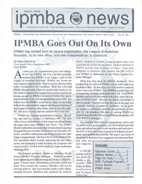 IPMBA News Vol. 8 No. 1  Winter 1999