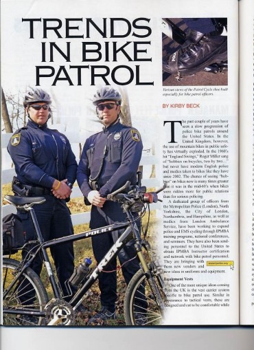 Trends in Bike Patrol