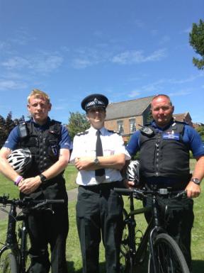 Bridgwater police get out and about on bikes