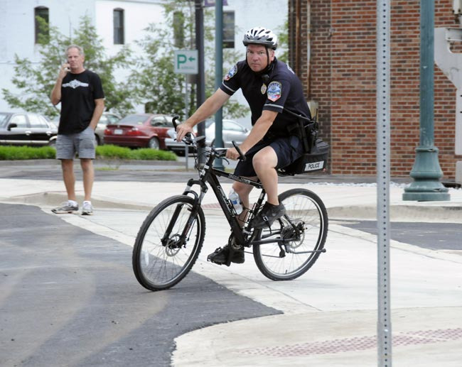 Blue Plum bike patrols start downtown festival police trend