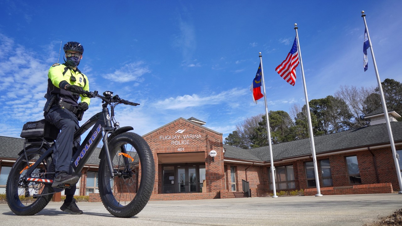 Fuquay-Varina police add two new electronic bikes to help officer efficiency