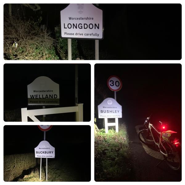 Police conducting night-time farm patrols on bikes near Malvern