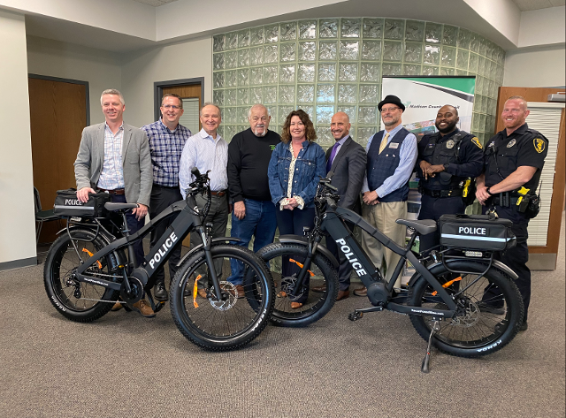 MCT donates RECON Interceptor Power Bicycles SIUE Police, L&C Campus Safety Office