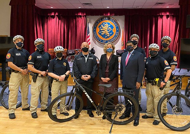 Nassau County Police Receive New Bikes for Community Policing
