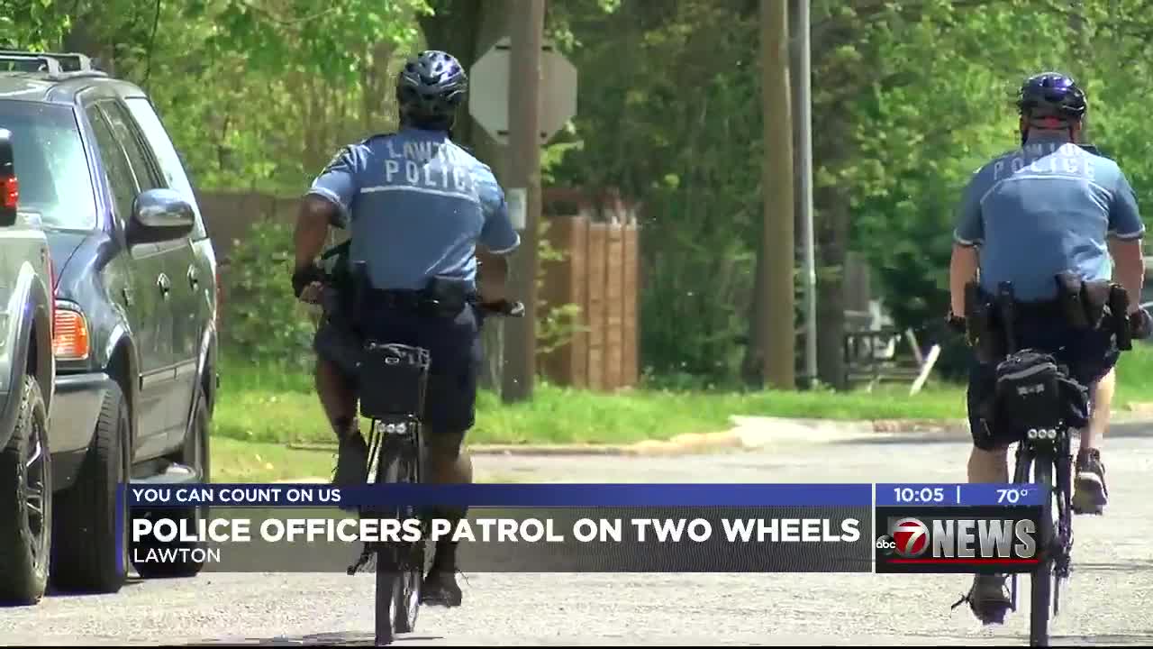 Lawton police begin patrolling neighborhoods on bicycles