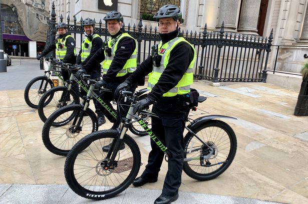 Bike security team protecting city centre streets during lockdown