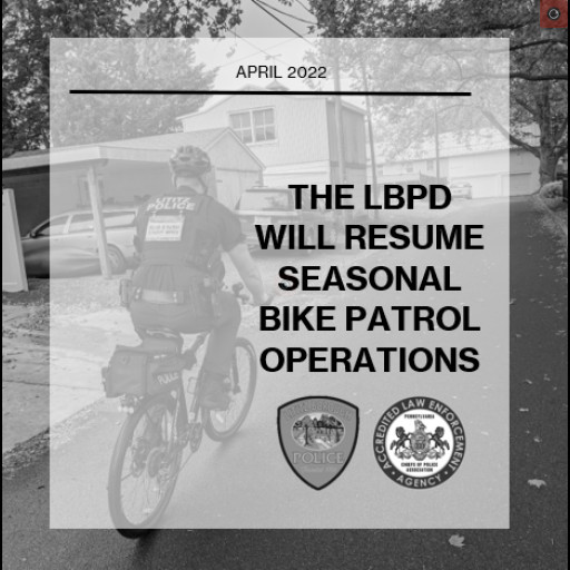Lititz Borough Police Department to Resume Seasonal Bike Patrol Operations April 23, 2022
