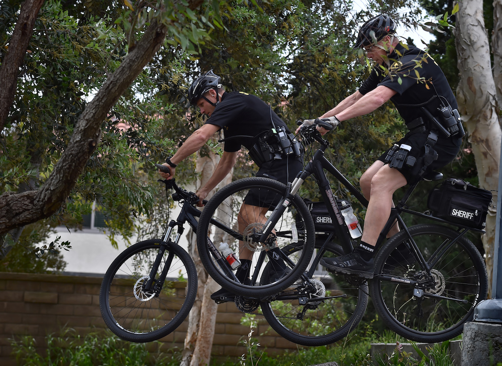 Former BMX racing celebs put brakes on crime as members of OCSD bike patrol team