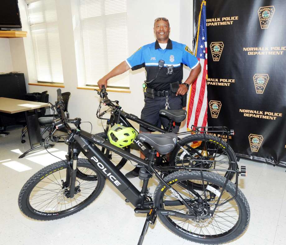 Norwalk police roll out electric mountain bikes