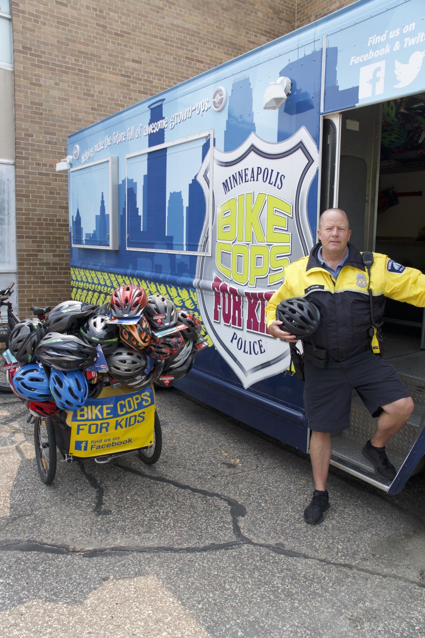 ‘Being on a bike is a great way to get into a community’: Bike Cops for Kids officer given surprise
