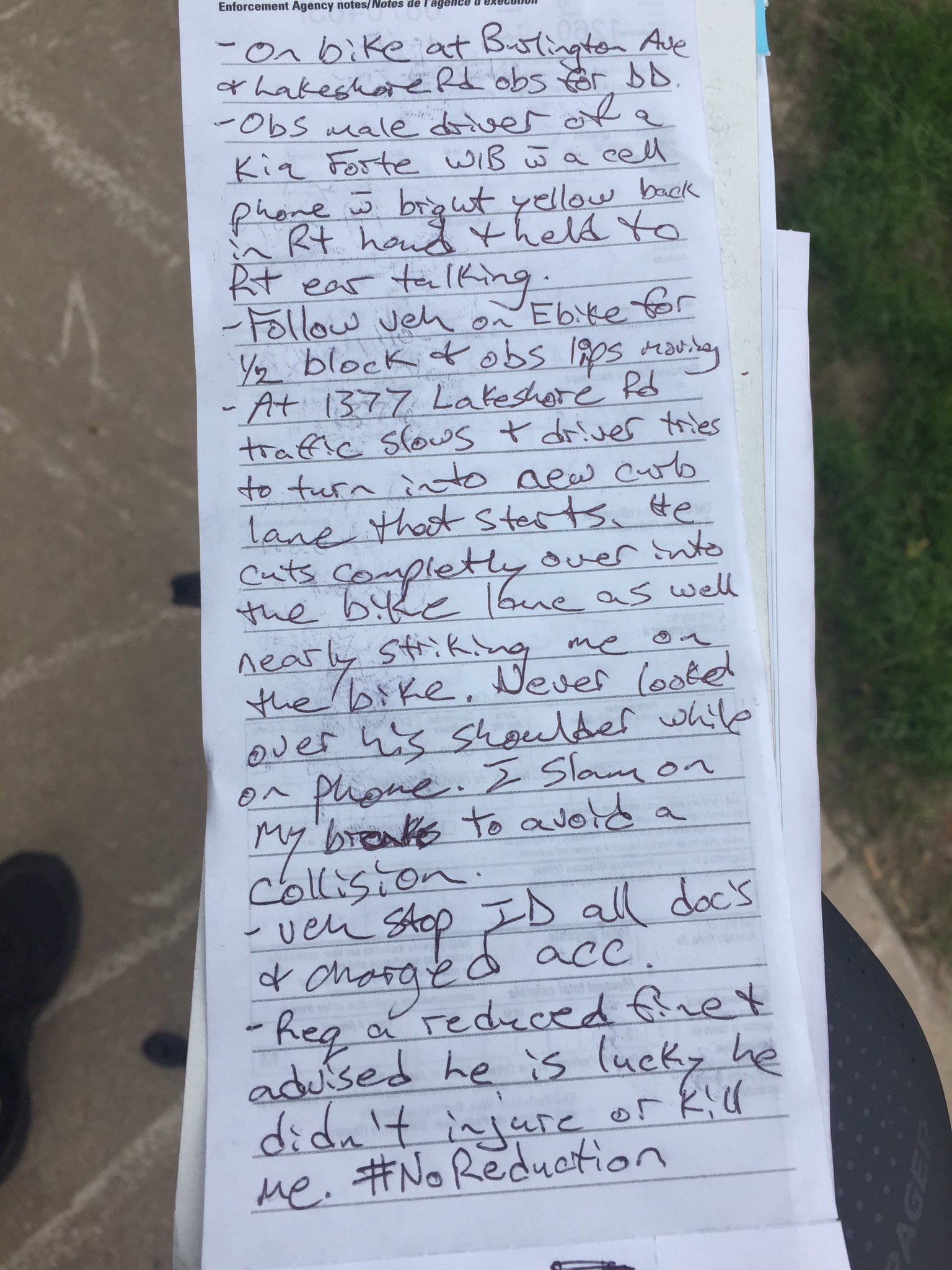 ‘He’s lucky he didn’t injure or kill me’: Halton bike cop nearly hit by car in Burlington