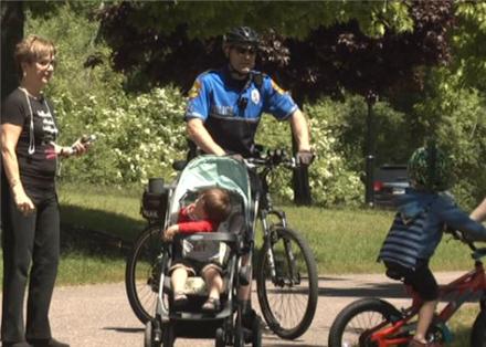 Bicycle patrols by Marquette City Police
