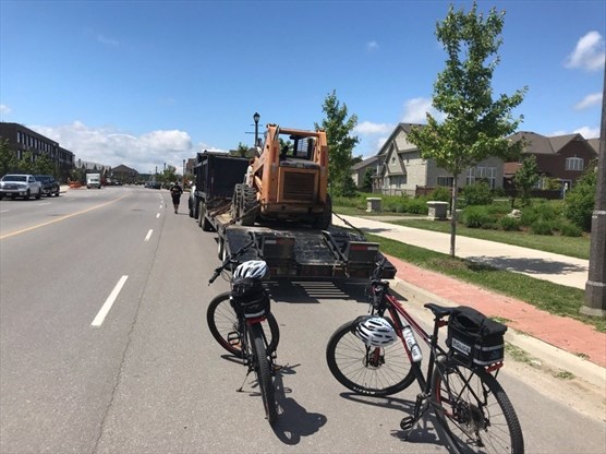 Ding, ding, pull over! Caledon OPP bike cops stop truck driver