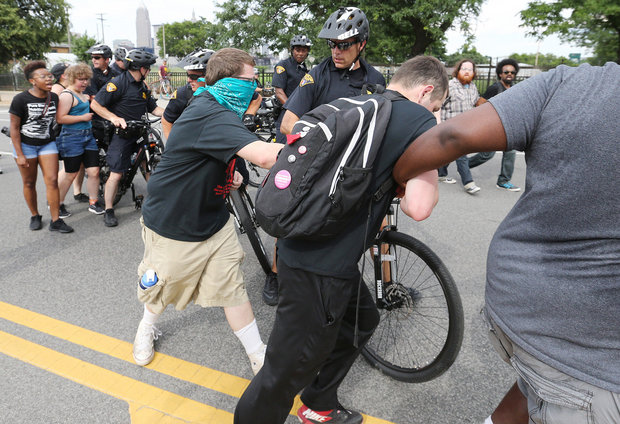 Cleveland police plan to keep rival protest groups separated with bike patrol