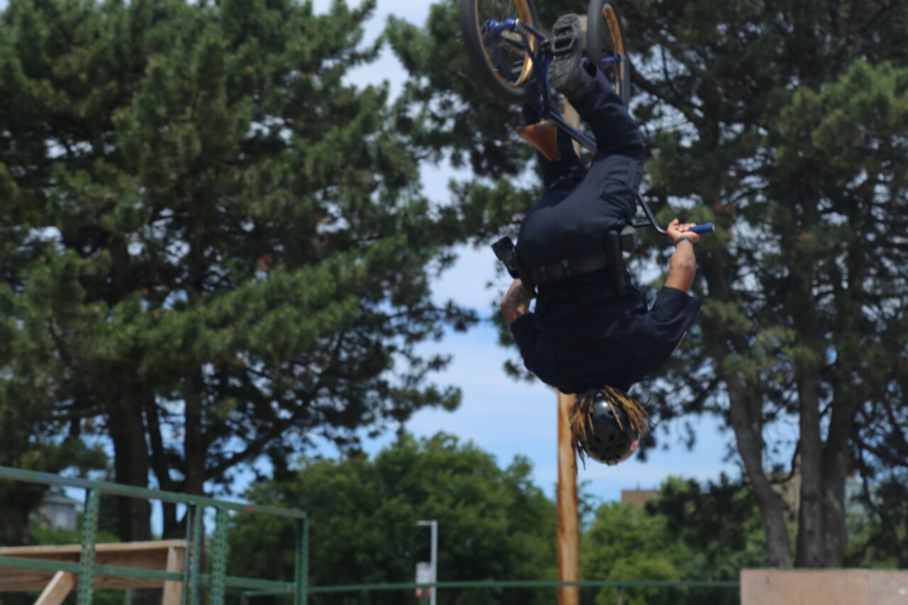 Racine police officer absolutely shreds on a BMX bike