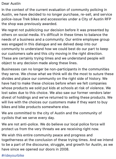 Mellow Johnny’s ends sales of police bikes