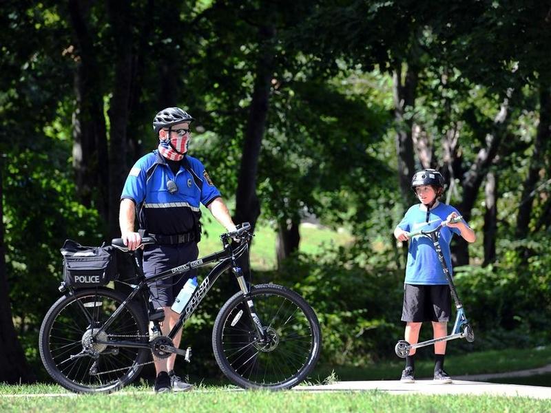 Police officers ‘are more approachable if they’re on foot or on a bike.’