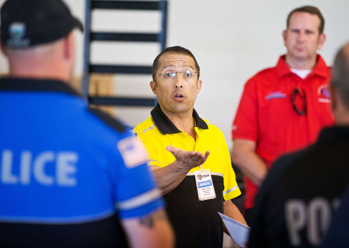 International Police Mountain Bike Association course in Omaha