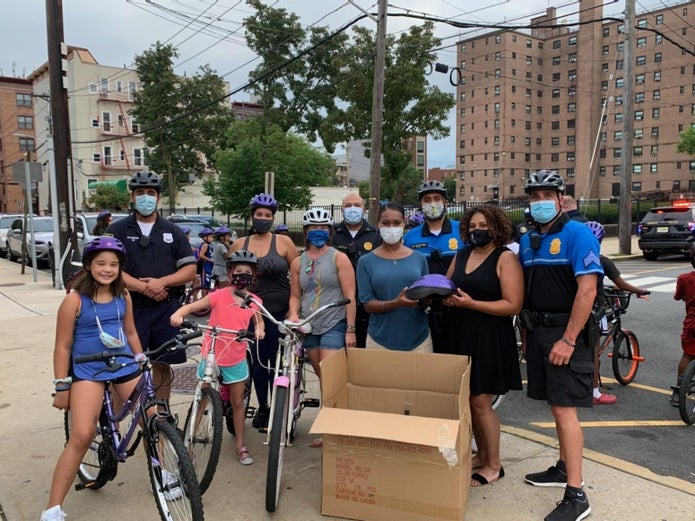 Hoboken Youths And Police Ride Bikes Together