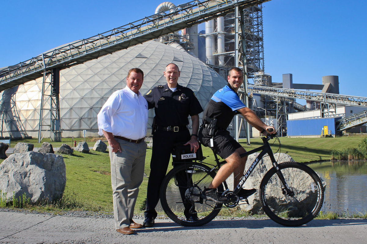 Argos Cement Company donates bikes to Martinsburg Police Department Bike Patrol