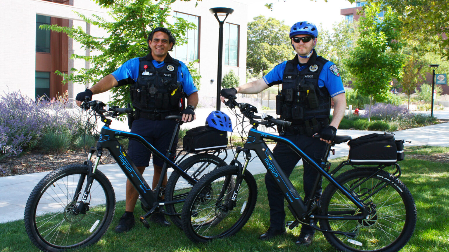 E-bike police patrols on campus