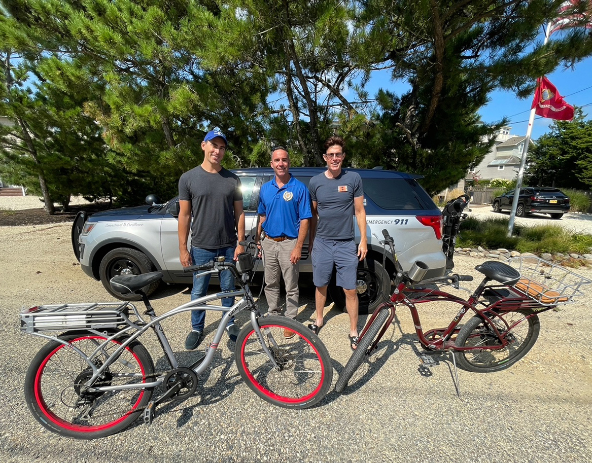 Residents Donate E-Bikes to Harvey Cedars Police