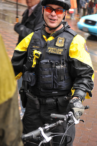 Would more bike cops and fewer riot cops lead to peaceful protests?