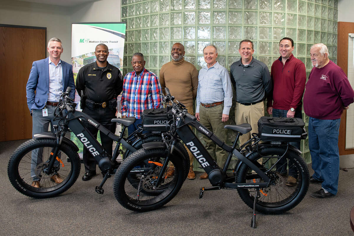 Madison County Transit donates police patrol bikes to Venice