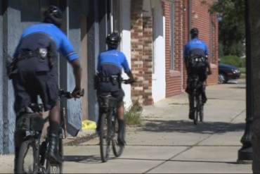 Albany PD Patrol Neighborhoods on Bikes