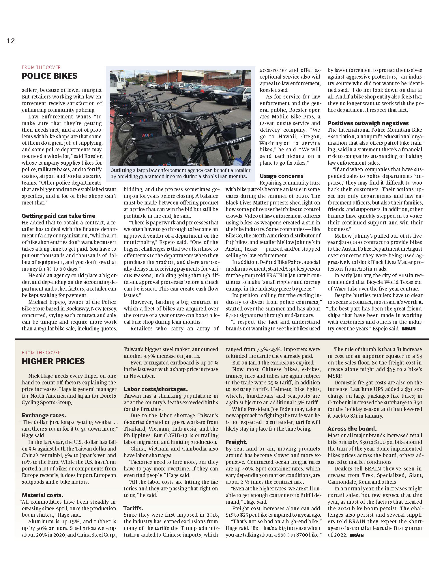 Police bike contracts have limited appeal to many retailers